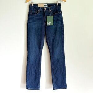 LL Bean Jeans Size 4 Womens Favorite Fit Flannel Lined Blue Denim NWT‎ $99.00